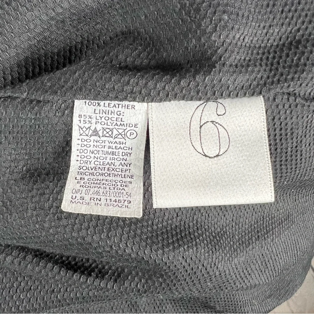 100% black leather mini sleeveless cocktail dress SZ 6 - Picture 8 of 9